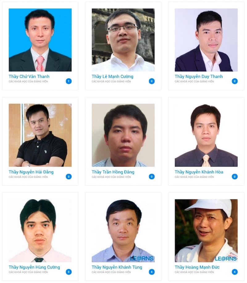 Danh Sách Giảng Viên Tại LEARNS